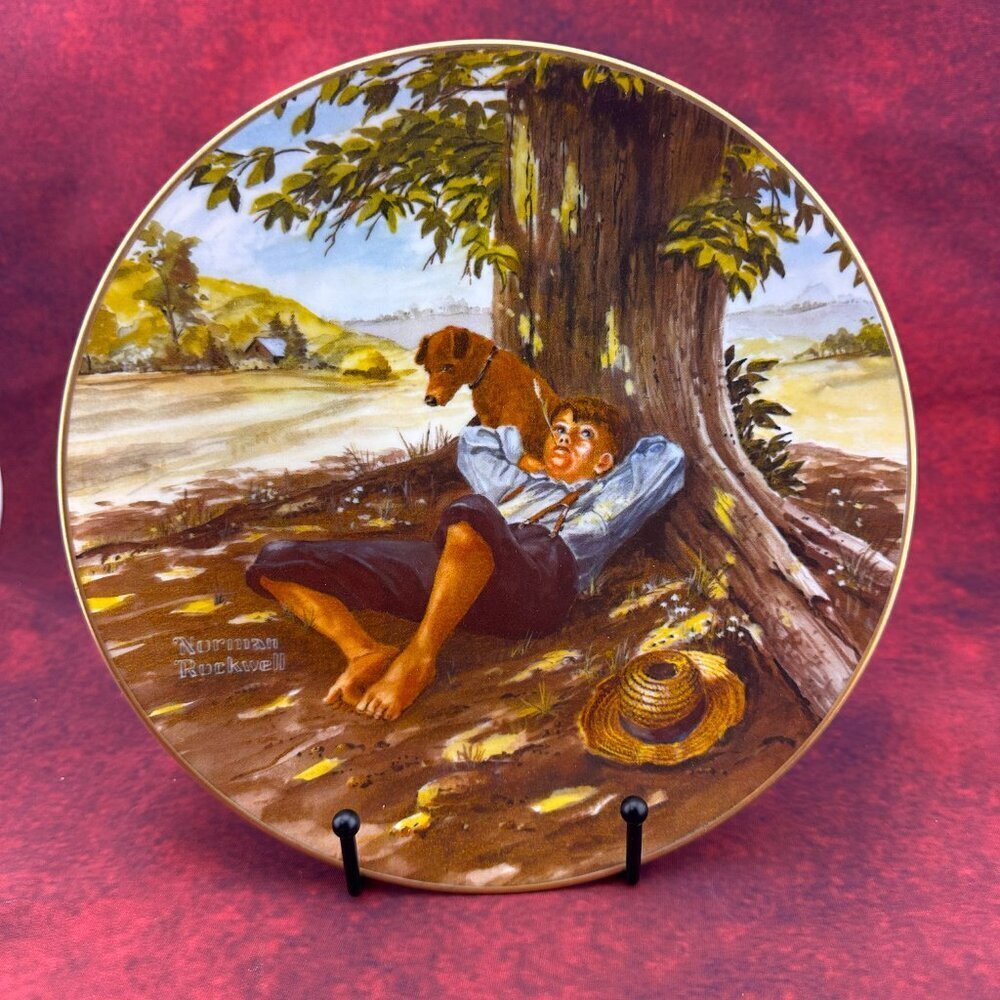 VTG THE CLASSIC PLATE COLLECTION "SPRING FEVER" by NORMAN ROCKWELL, PLATE # 2815